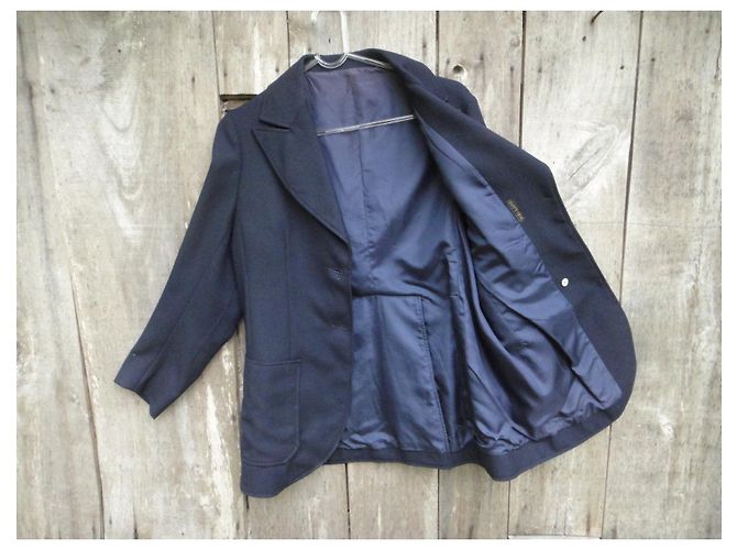 Autre Marque Blaue Wolljacke Größe 40 - Ansicht 4