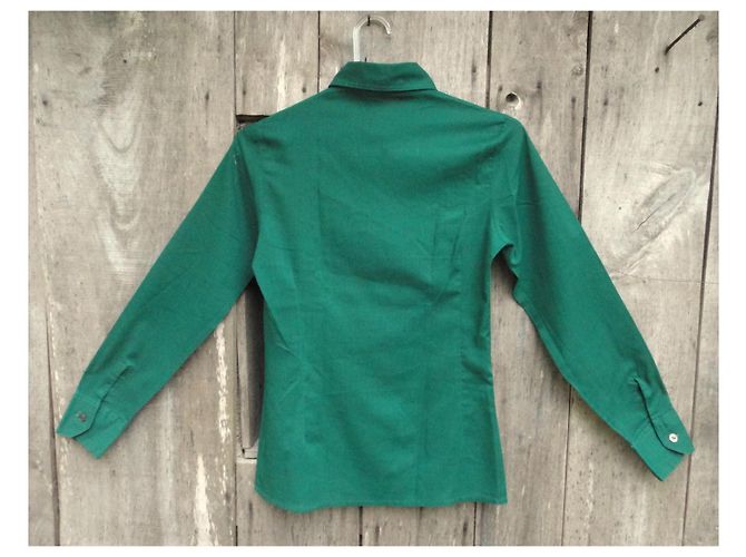 Autre Marque Francosa Hemd Grün Baumwolle Polyester - Ansicht 2