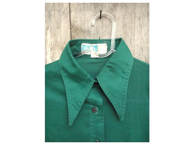 Autre Marque Francosa Hemd Grün Baumwolle Polyester - Ansicht 3