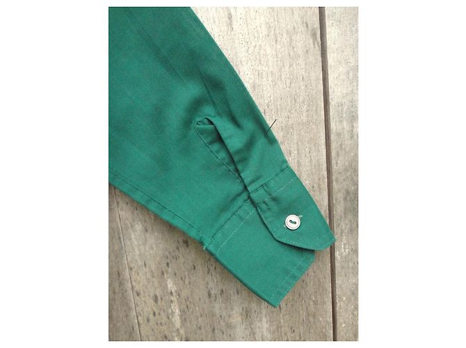 Autre Marque Francosa Hemd Grün Baumwolle Polyester - Ansicht 4