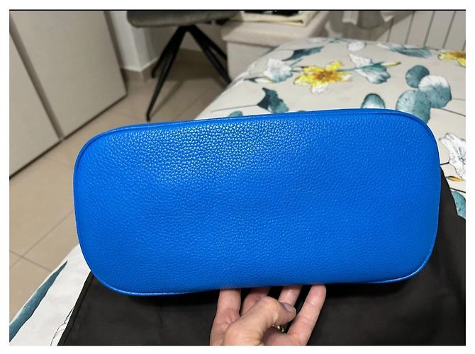 Borsa in pelle blu Dôme Gucci - vista 11