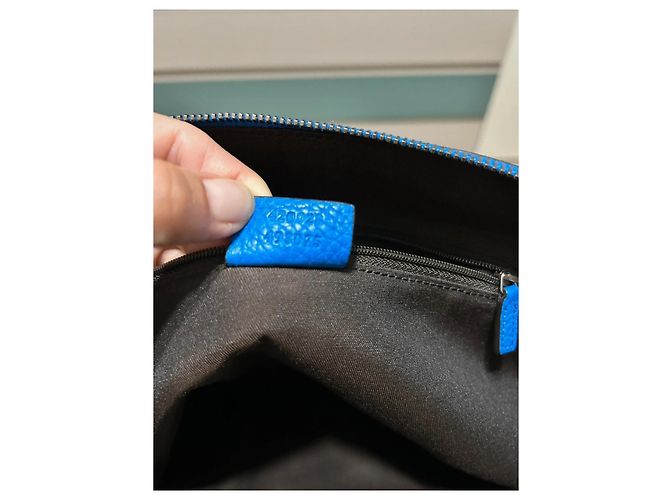 Borsa in pelle blu Dôme Gucci - vista 13