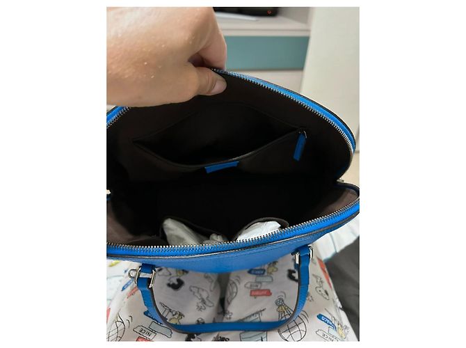 Borsa in pelle blu Dôme Gucci - vista 14