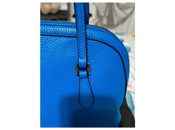 Borsa in pelle blu Dôme Gucci - vista 6