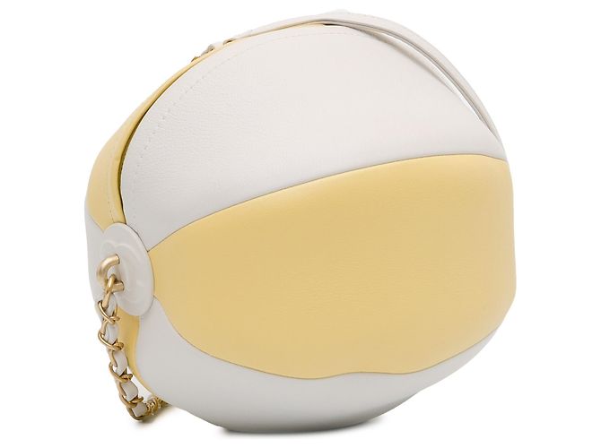 Bolsa Coco Beach Ball em couro de bezerro amarelo Chanel - vista 2