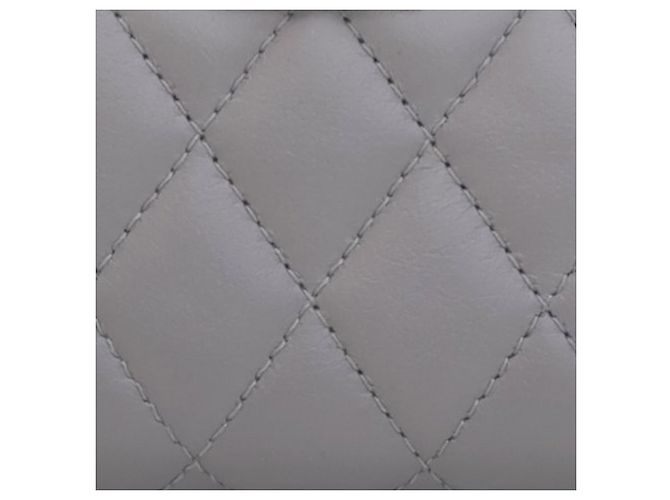 Monedero Boy de piel de cordero gris Chanel Castaño - vista 7