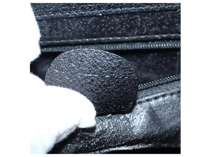 Borsa a mano in pelle Gucci Bamboo Vanity 2 vie nera 013 2122 2491 Auth ar12149 Nero - vista 12