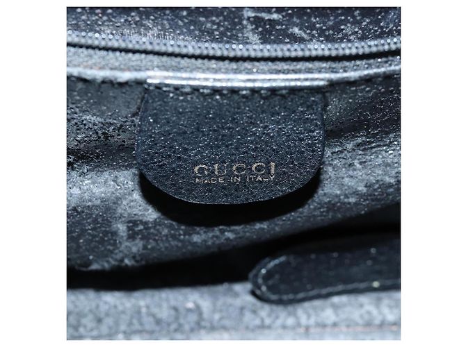 Borsa a mano in pelle Gucci Bamboo Vanity 2 vie nera 013 2122 2491 Auth ar12149 Nero - vista 18