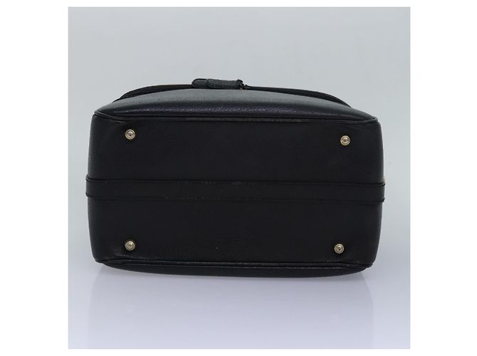 Borsa a mano in pelle Gucci Bamboo Vanity 2 vie nera 013 2122 2491 Auth ar12149 Nero - vista 5