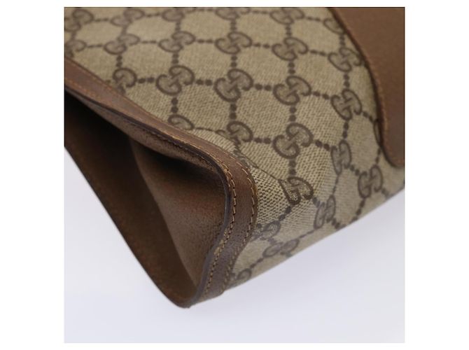 GUCCI GG Supreme Web Sherry Line Clutch Bag PVC Beige Rosso 89 01 033 Auth ep4795 - vista 14