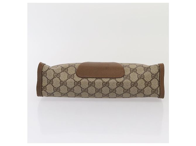 GUCCI GG Supreme Web Sherry Line Clutch Bag PVC Beige Rosso 89 01 033 Auth ep4795 - vista 6