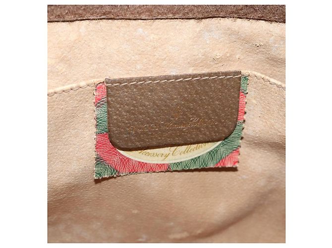 GUCCI GG Supreme Web Sherry Line Clutch Bag PVC Beige Rosso 89 01 033 Auth ep4795 - vista 9