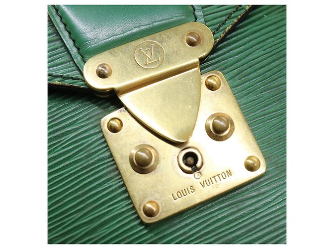 LOUIS VUITTON Epi Serviette Ambassador Borsa da Lavoro Verde M54412 LV Auth 84072 - vista 18