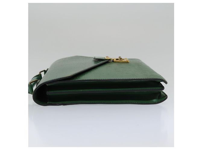 LOUIS VUITTON Epi Serviette Ambassador Borsa da Lavoro Verde M54412 LV Auth 84072 - vista 4
