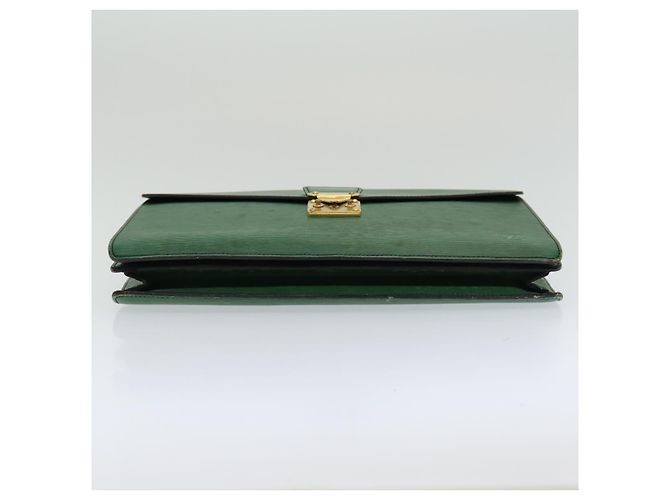 LOUIS VUITTON Epi Serviette Ambassador Borsa da Lavoro Verde M54412 LV Auth 84072 - vista 5