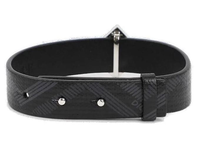 Bracciale Dior CD Diamant Canvas Nero in Pelle - vista 2