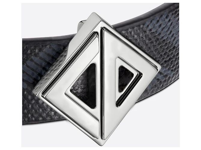 Bracciale Dior CD Diamant Canvas Nero in Pelle - vista 4