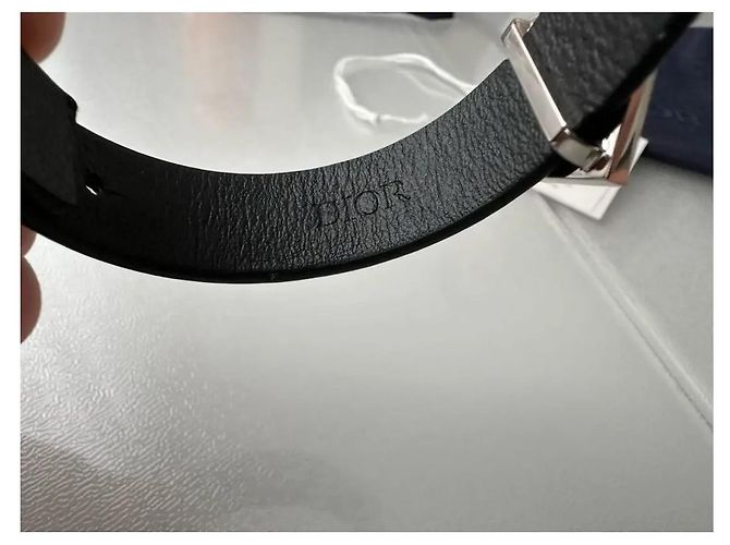 Bracciale Dior CD Diamant Canvas Nero in Pelle - vista 6