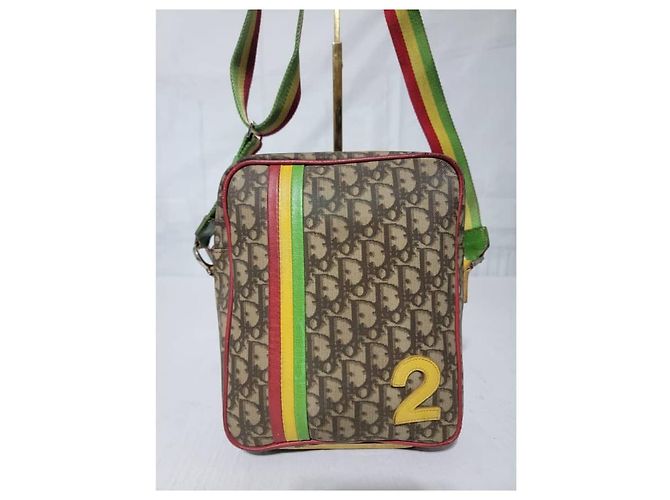 CHRISTIAN DIOR Borsa Messenger Rasta Diorissimo Marrone Beige - vista 3