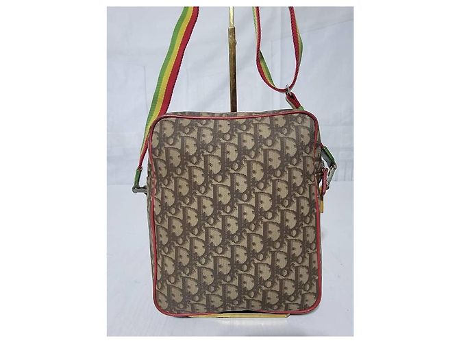 CHRISTIAN DIOR Borsa Messenger Rasta Diorissimo Marrone Beige - vista 4