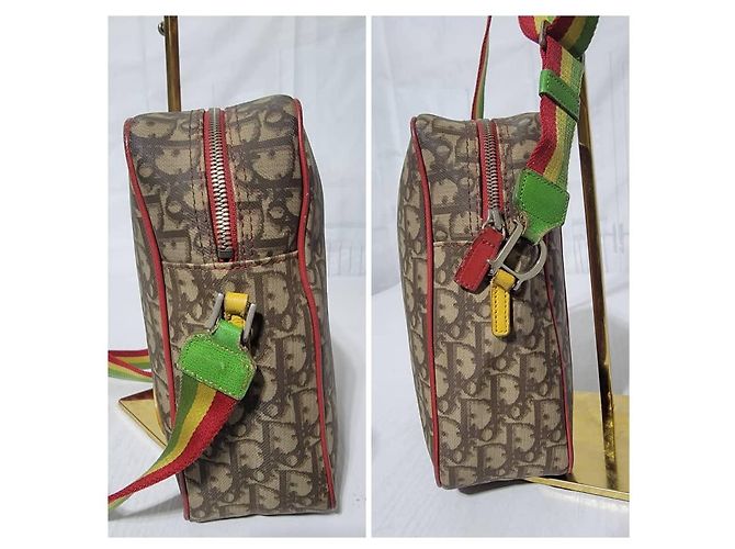 CHRISTIAN DIOR Borsa Messenger Rasta Diorissimo Marrone Beige - vista 5