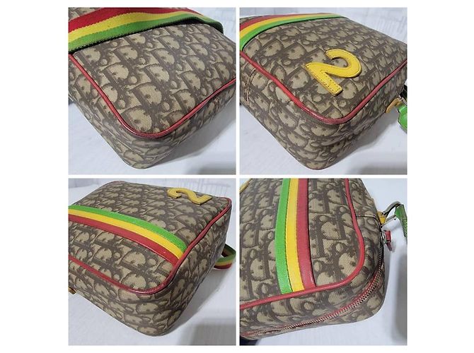 CHRISTIAN DIOR Borsa Messenger Rasta Diorissimo Marrone Beige - vista 6