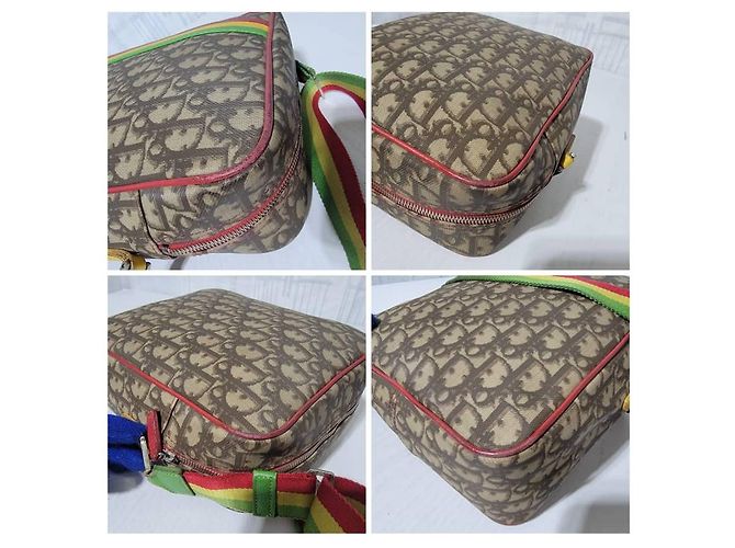 CHRISTIAN DIOR Borsa Messenger Rasta Diorissimo Marrone Beige - vista 8