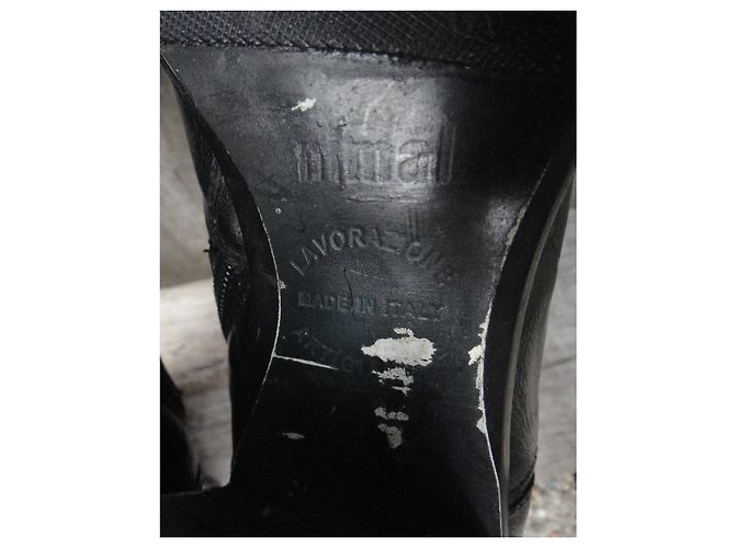 Autre Marque Botines Nimal de cuero negro - vista 7