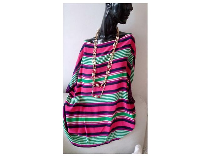 Top in seta Yves Saint Laurent Rive Gauche Multicolore - vista 2
