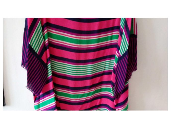 Top in seta Yves Saint Laurent Rive Gauche Multicolore - vista 4