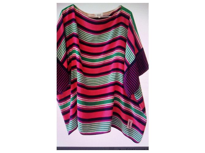 Top in seta Yves Saint Laurent Rive Gauche Multicolore - vista 7