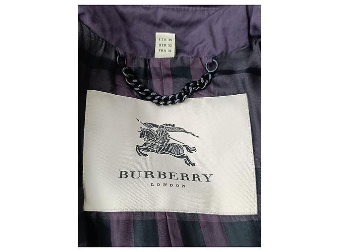 Gabardina Burberry London de algodón púrpura - vista 3