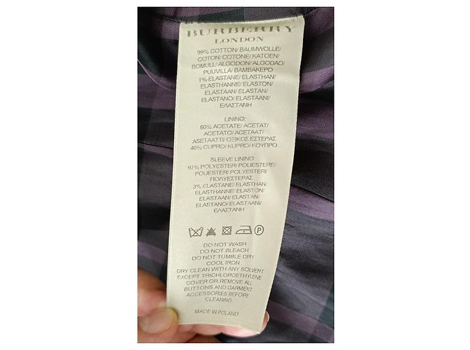 Gabardina Burberry London de algodón púrpura - vista 4