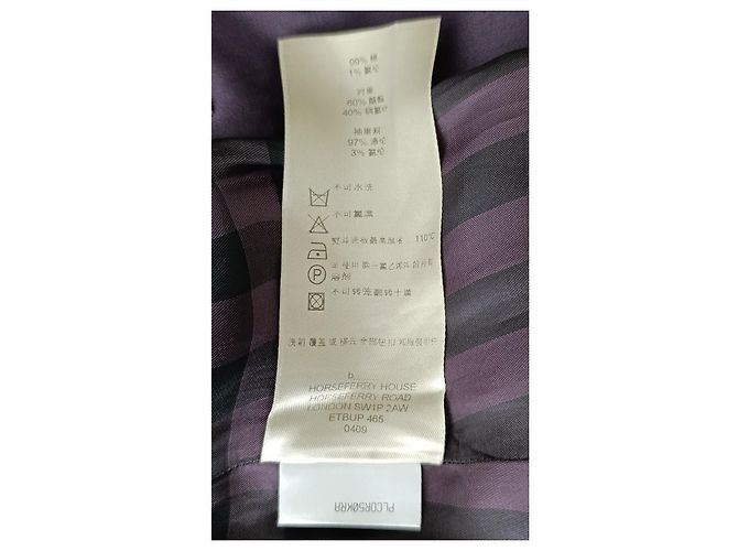 Gabardina Burberry London de algodón púrpura - vista 5
