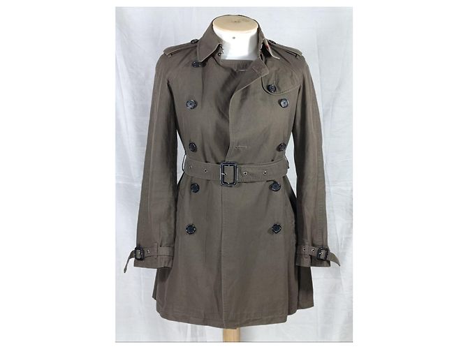 Gabardina Burberry de algodón púrpura Verde - vista 2