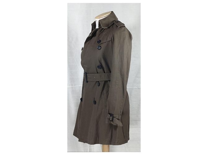 Gabardina Burberry de algodón púrpura Verde - vista 3