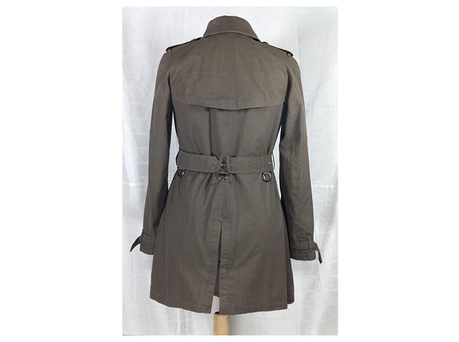 Gabardina Burberry de algodón púrpura Verde - vista 4