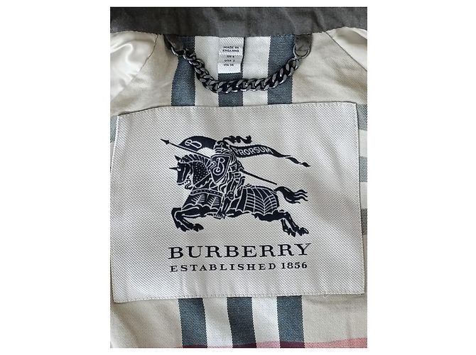 Gabardina Burberry de algodón púrpura Verde - vista 6