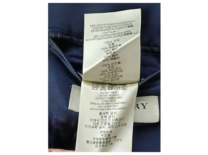Burberry London Double Breasted Wool Jacket Grey - view 4