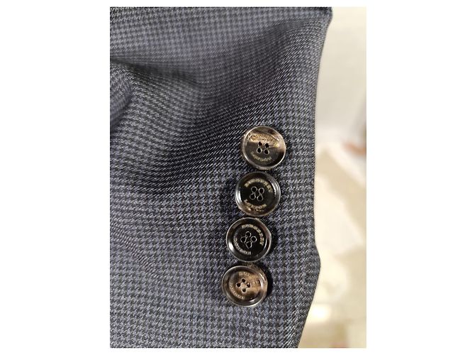 Burberry London Double Breasted Wool Jacket Grey - view 5