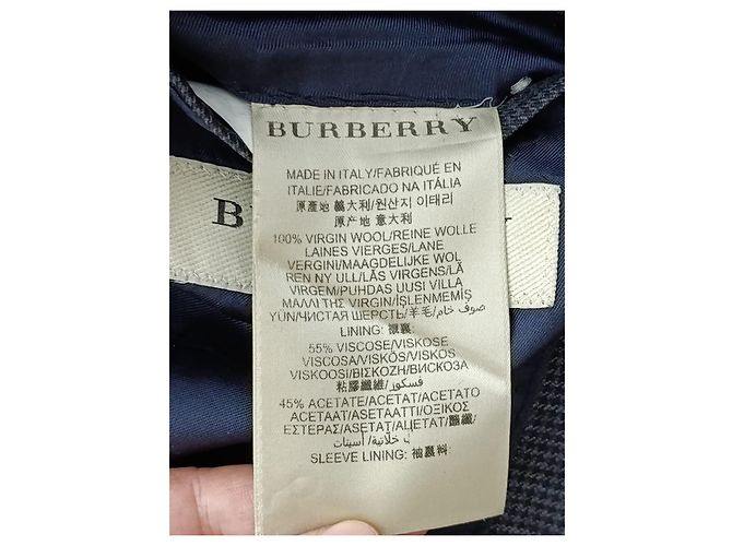 Burberry London Double Breasted Wool Jacket Grey - view 6