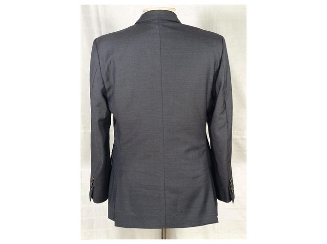 Burberry London Double Breasted Wool Jacket Grey - view 9