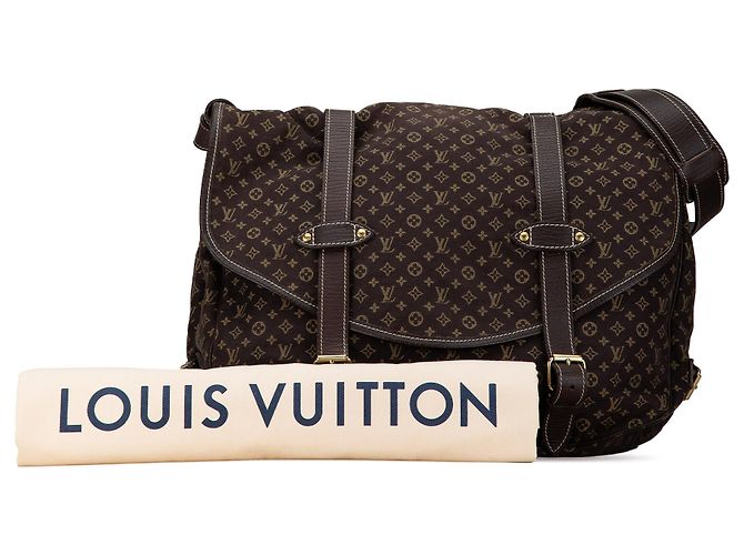 Louis Vuitton Mini Lin Saumur 43 Monogramma Marrone Marrone scuro - vista 10