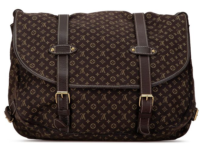Louis Vuitton Mini Lin Saumur 43 Monogramma Marrone Marrone scuro - vista 3