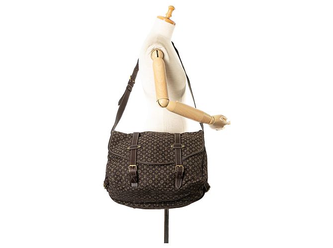 Louis Vuitton Mini Lin Saumur 43 Monogramma Marrone Marrone scuro - vista 9