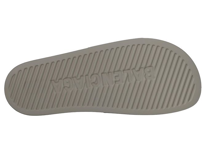Infradito da piscina in gomma con logo 3D Balenciaga Grigio - vista 4