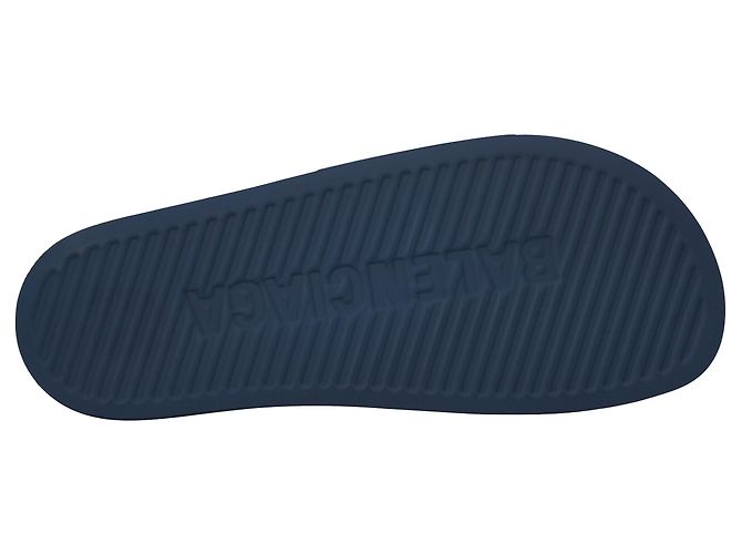 Infradito da piscina in gomma con logo 3D Balenciaga Blu - vista 4