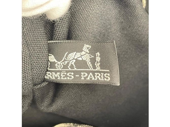 Hermès Borsa Tote Hermes Troca Orizzontale MM Canvas Nera Nero - vista 5