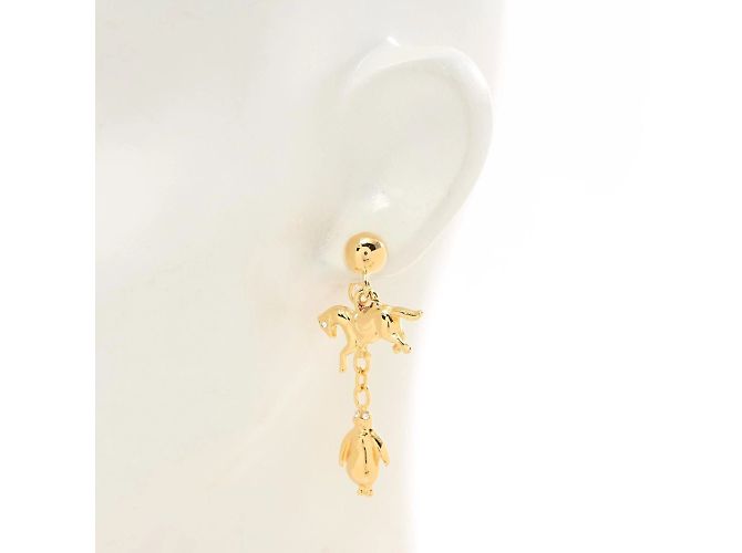 Orecchini a perno multi-charme placcati in oro Marni - vista 5