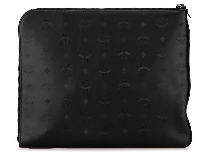 Borsa a tracolla MCM Visetos Glam Studs Nero Argento - vista 3